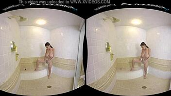 Naughty America VR big natural tits babe hotel lingerie POV monster cock