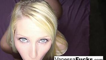 Vanessa sucks dick hardcore with cumshot