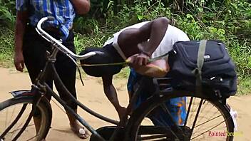 queen bang's white ass ravaged in rural bush gangbang
