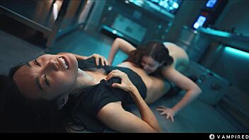 Asian brunette vampires seduce in lezdom mind control scissoring