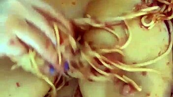 kinky arabian snowwhite's extreme food fetish pussy masturbation drip