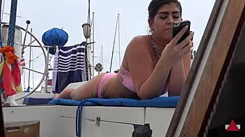i pickup two bikini milfs boat bend over creampie fuck