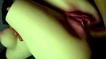Fucking this moaning fuck doll missionary style with huge cock rough!