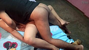 indian housewife gets pussy licked romantically then fucked hard by hubby