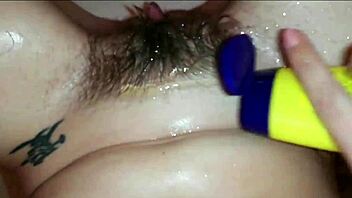 Shaving Extreme Hairy Big Clit Cunt Close Up