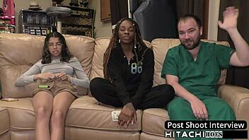 Doctor hits freshman with hitachi for moaning orgasm giggles