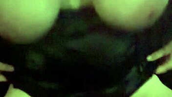 Amateur Dildo Rides Big Tits For Titfuck Climax