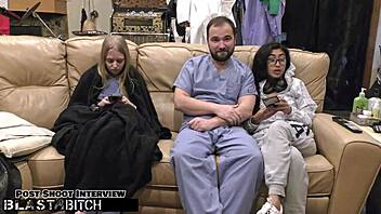 Jasmine's thighs blasted with hot cum after nurse domination deepthroat gagging 😍💦