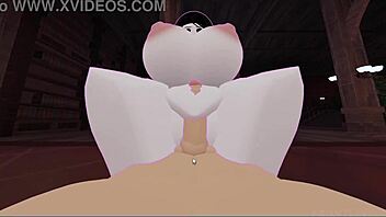 Hot Emo Babe Teases Rough Monster Cock Fuck on Her Big Tits