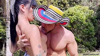 rich athletic babe finally fucks curvy gardener outdoors