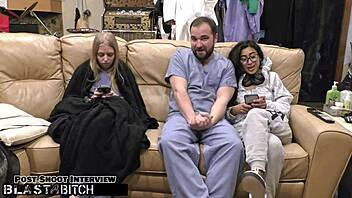 Jasmine's thighs blasted with hot cum after nurse domination deepthroat gagging 😍💦