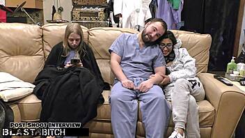 Jasmine's thighs blasted with hot cum after nurse domination deepthroat gagging 😍💦