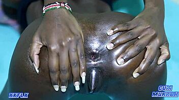 Petite Ebony Ass Gaped with African Anal Creampie Cumshots