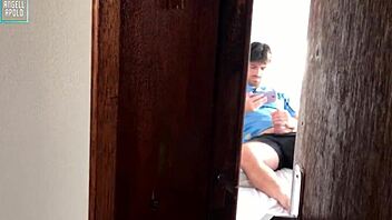 Submissive Latina With Big Ass Caught Masturbating, Tempted?