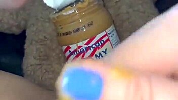 kinky arabian snowwhite's extreme food fetish pussy masturbation drip