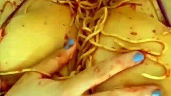 kinky arabian snowwhite's extreme food fetish pussy masturbation drip