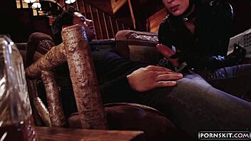 Aiden Ashley battles Giovanni in Dark Knight parody fuck