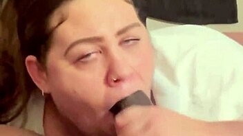 Curvy Whore Deepthroats Monster Cock Sloppily