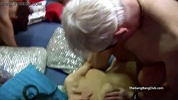 guy licks thick facial cum from woman's face