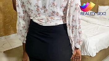 horny receptionist fucks nigerian traveler rough for cash?