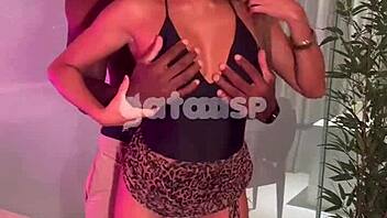 oh gasp hotwife with horny big black cock while cuck films