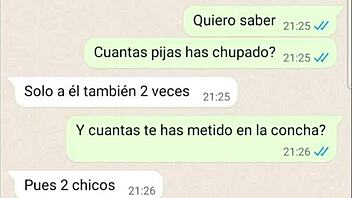 mi novia shares hot past cojidas on phone chat