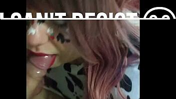 hey cuckold hubby watch hotwife ivyadventure suck big cock swallow cum tits