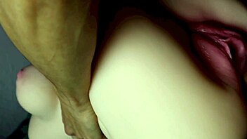 Fucking this moaning fuck doll missionary style with huge cock rough!
