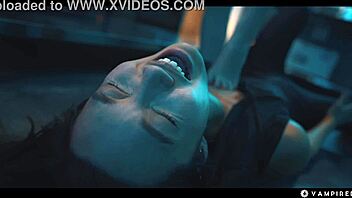 Asian brunette vampires seduce in lezdom mind control scissoring