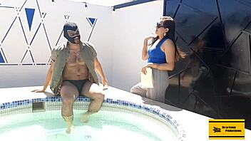 hot mexican bride promoter heats up wedding party with heels and pool fun 💋👰‍♀️😈