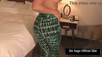 Curvy Brunette Housewife Sinn Sage Teases Wet Pussy In Bedroom Yoga Rip