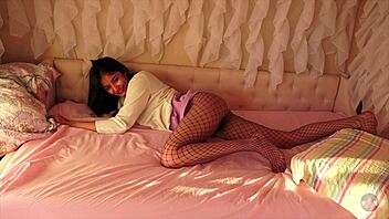 filipina babe bent over bedroom bed taking hardcore condom doggystyle pounding