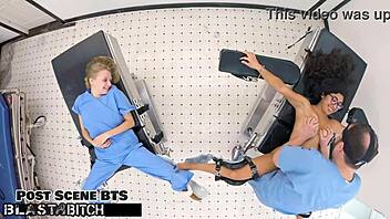 Jasmine's thighs blasted with hot cum after nurse domination deepthroat gagging 😍💦