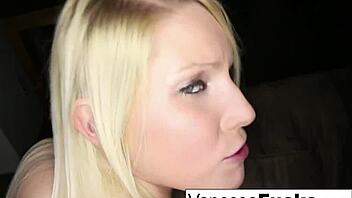 Vanessa sucks dick hardcore with cumshot