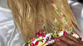 Latina fuck doll assfucked with toy in outdoor kitchen public