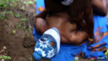 queen bang's white ass ravaged in rural bush gangbang