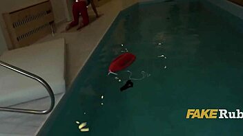 Risky Italian Cutie Fucks Hard Poolside for Cash Interview
