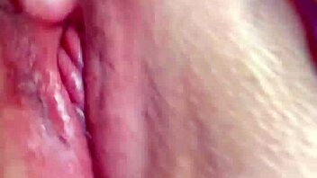 latina in purple lingerie fingers wet pussy close-up non-stop moaning