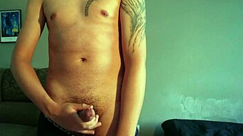 nerdy brazilian teen rips underwear and jerks huge cock solo