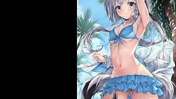 oh man i luv these anime ecchi girls bikini asses so muchh