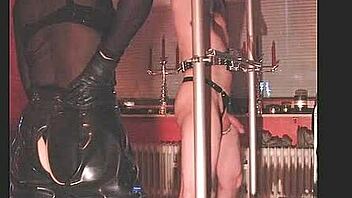 Rubbernurse Agnes' Latex Femdom: Spanking Whipping to Brutal Caning Climax