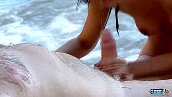 Tourists sneak doggystyle on hidden nudist beach