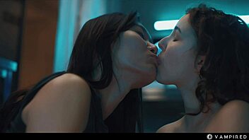 Asian brunette vampires seduce in lezdom mind control scissoring