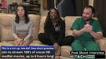 Doctor hits freshman with hitachi for moaning orgasm giggles