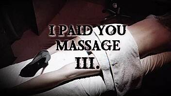 third time paying masseuse for cheating wife's oiled fuck session