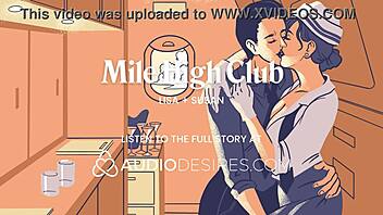 Flight attendant licks dripping wet pussy in risky public seat