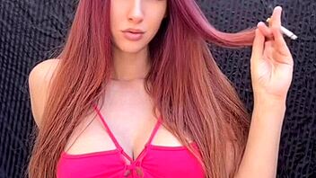 Artemisia Love's Seductive Outdoor Smoking Tease Big Natural Tits Milf