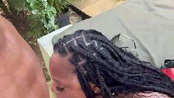 she's out there in public slurping that wet nasty blowjob with balls licking and gagging deep
