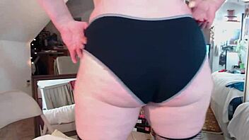 modeling panties leads to solo orgasm