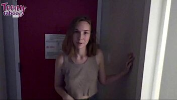 Claire Roos 18yo ass creampied by Seth Brogan babysitter ride 😈